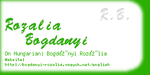 rozalia bogdanyi business card
